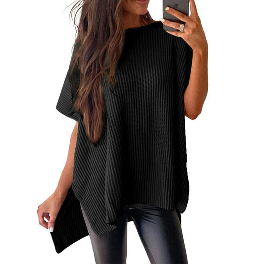 ChicBeautyy Oversize Drop-shoulder Knit Tops