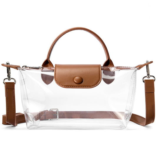 Chic Beautyy Clear Stadium Approved Crossbody Handbags For Concerts Sports Events
