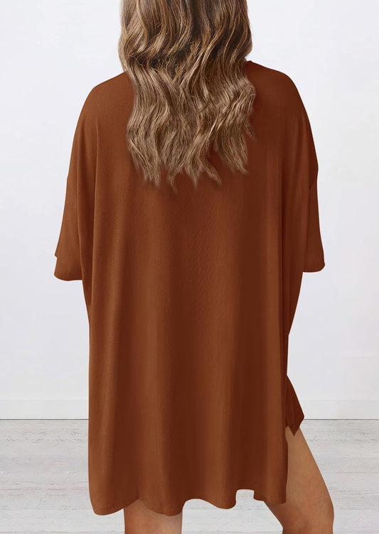 2025 Summer Casual Oversized Shirts Biker Shorts Matching Airport Travel Outfit