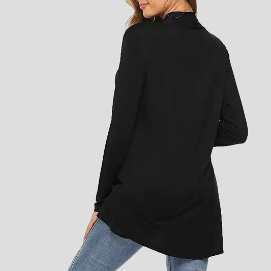 ChicBeautyy Women's Spring And Summer Mid-length Long-sleeved Knitted Cardigan