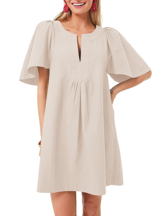 Virina Somera Robo kun Manikoj Fluaj kaj Malstriktaj (Aĉetu 2 Senpagan Sendon)