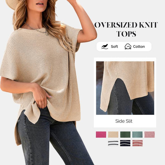 ChicBeautyy Oversize Drop-shoulder Knit Tops