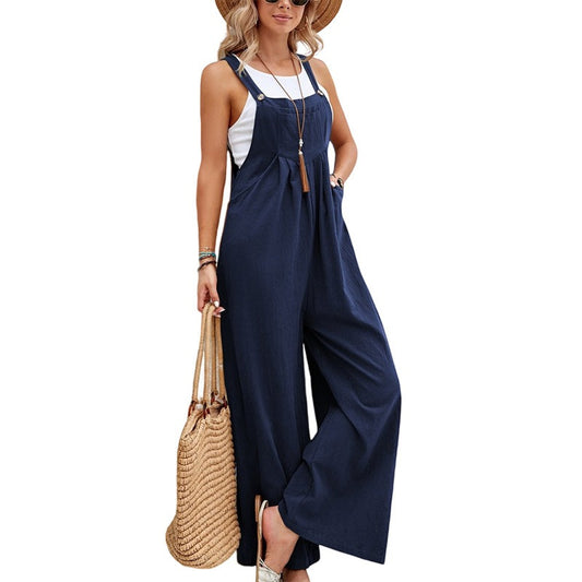 Chicbeautyy Women's Summer Halter Wide Leg Jumpsuit