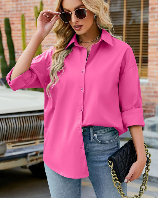 Virina Malstrikta Neformala Longmanika Ĉemizo Kardigano