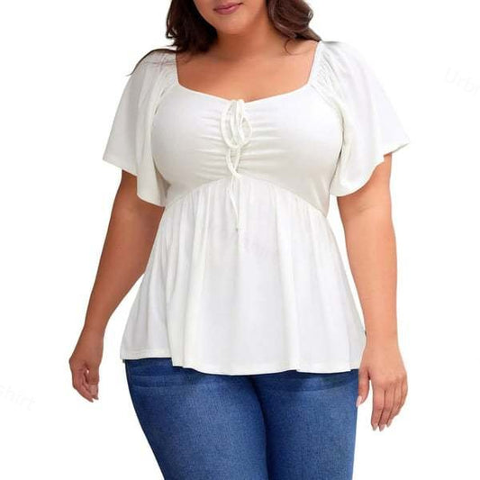 Stylish and comfortable women's tie-front top