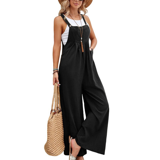 Chicbeautyy Women's Summer Halter Wide Leg Jumpsuit
