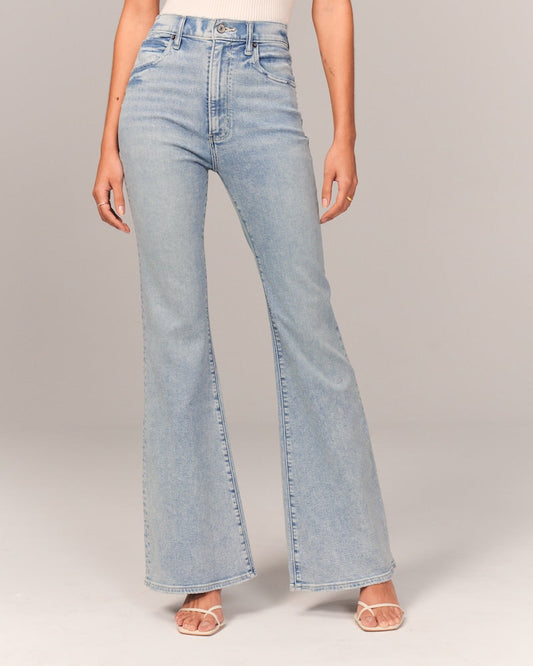 Chicbeautyy Ultra High Rise Stretch Flare Jean(Buy 2 Free Shipping)