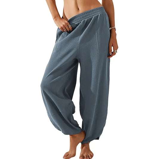 Chicbeautyy Women's Baggy Wideleg Pants with Pockets