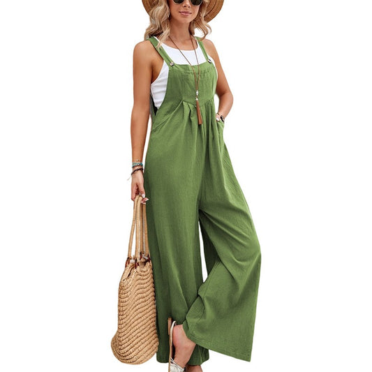 Chicbeautyy Women's Summer Halter Wide Leg Jumpsuit