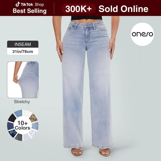 Chicbeautyy Mid-low Rise Baggy Jeans