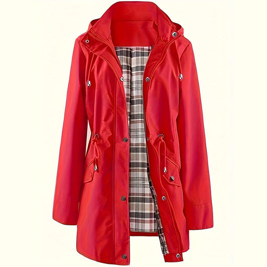 ChicBeautyy 🔥Hot Sale 50% Off🔥Solid Color Casual Jackets, Waterproof and Windproof Coats, Hooded Windbreakers