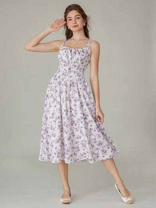 Chicbeautyy Milkmaid Women's Summer Floral Dress