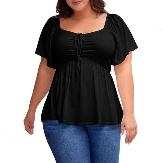 Stylish and comfortable women's tie-front top